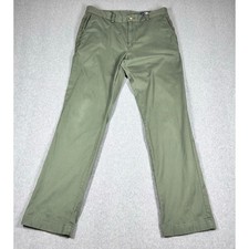 Vineyard Vines Mens Breaker Chino Pants 33x31* Green Straight Leg Flat Front