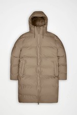 RAINS Men’s Alta Longer Puffer Jacket Beige Size XS Waterproof MSRP $550 NWT