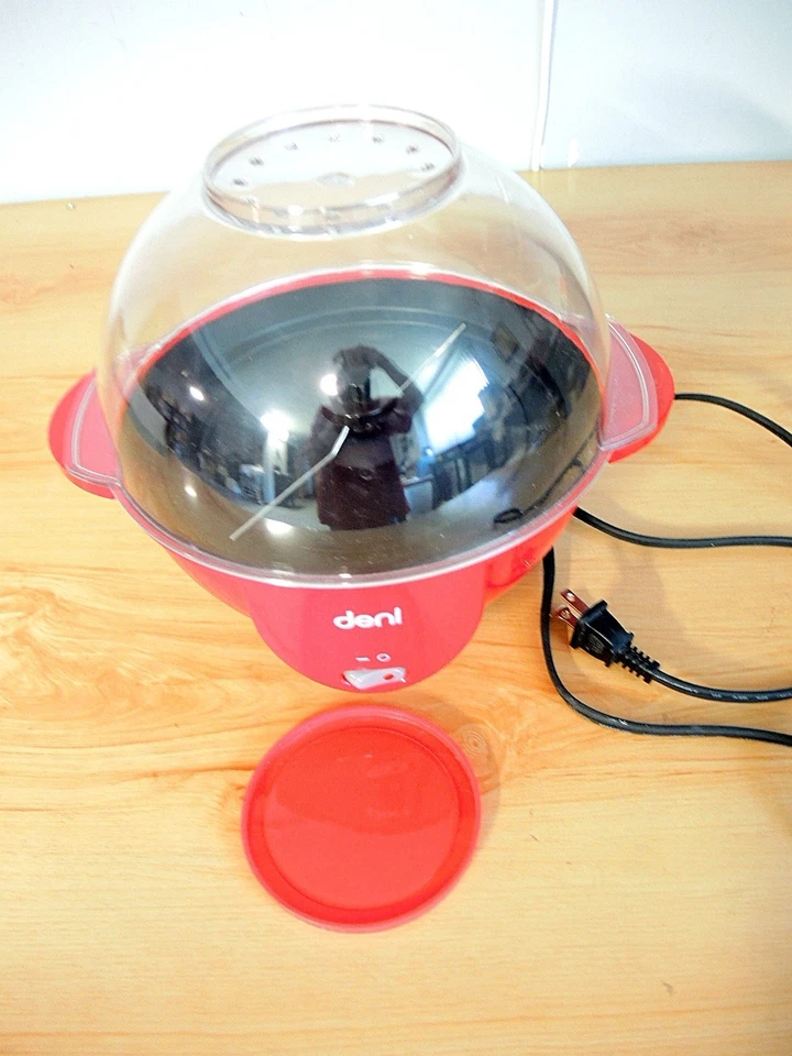 DENI SMALL ELECTRIC POP CORN POPPER -TIGELA INCLUÍDA - VERMELHO - Imagem 2 de 4