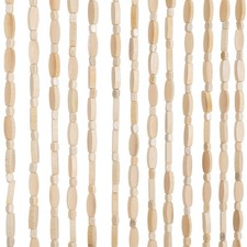 Handmade Bamboo Beaded Curtain for Doorway 35.5 x 75 Inches 52 Strands Hangin...