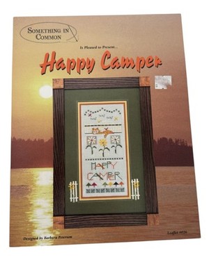 Something In Common Cross Stitch Pattern Chart Happy Camper Cat Kitten Pet Funny