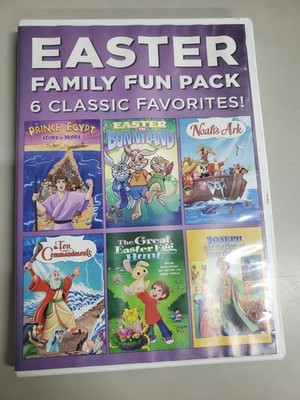 Easter Family Fun Pack - 6 Classic Favorites (DVD) Used Noah, Moses, Joseph