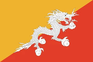Bhutan Flag Self Adhesive Sticker