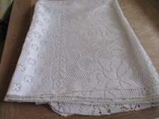 white polyester lace tablecloth floral 60 x 84