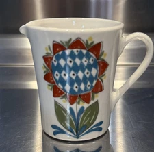 Vtg Figgjo Flint Saca Hand Painted Porcelain Mini Creamer 