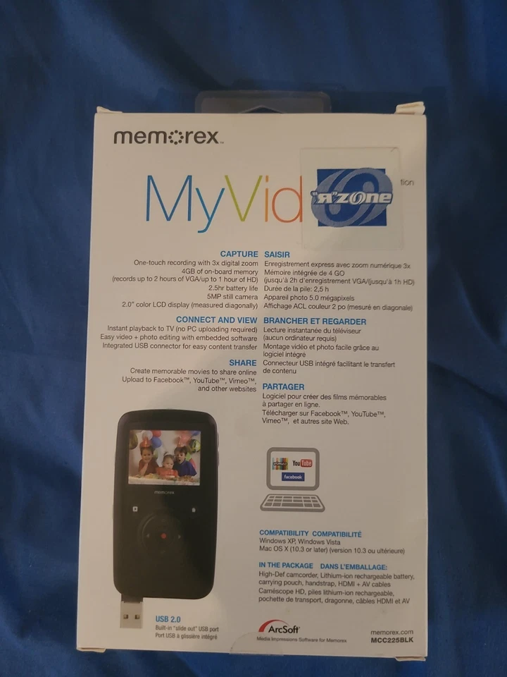 Videocámara Memorex MCC225BLK Foto 2 de 2