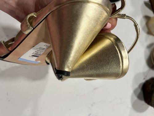Jessica Bennett New Womens Gold Leather Sandal Size 9M - Picture 4 of 6
