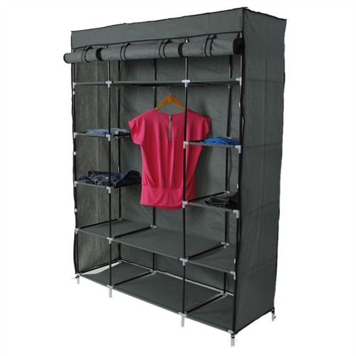 5-Layer 12-Compartment Non-woven Fabric Wardrobe Portable Closet (133x46x170cm) - Picture 14 of 15