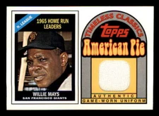 2001 Topps American Pie 66T Timeless Classics Jersey Uniform Relic Willie Mays