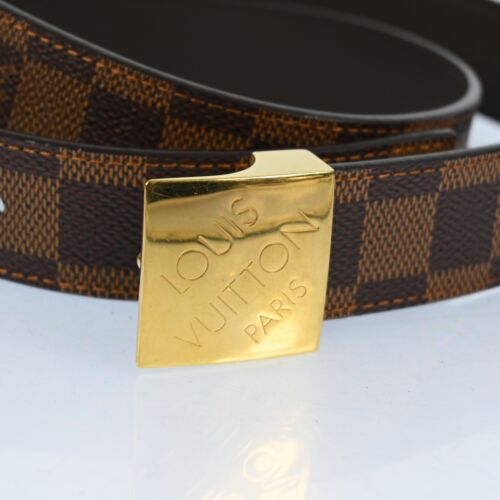 Authentic Louis Vuitton Damier Ceinture Carre Belt 85cm 34" M6803 P2560CS602 - Picture 3 of 14
