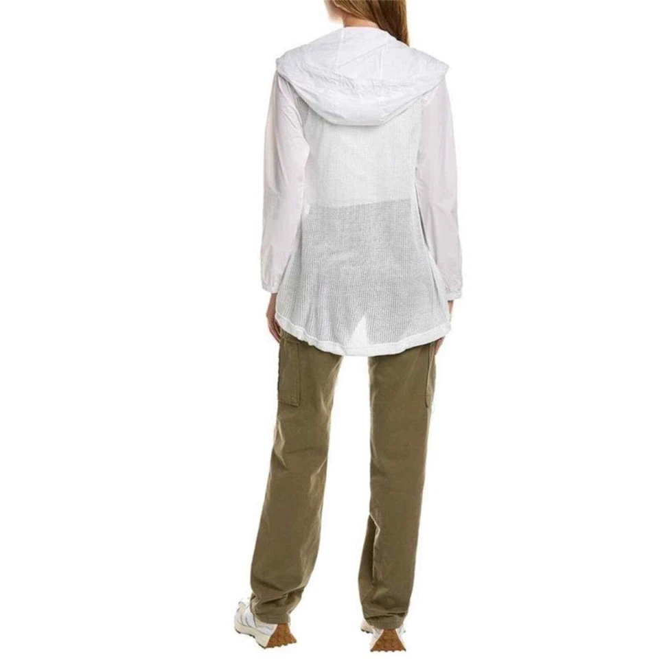Chaqueta XCVI Mujer Blanca Malla Canyon Light MEDIANA Cremallera Larga Con Capucha Nueva con Etiquetas Foto 3 de 4