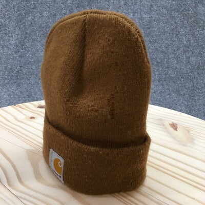 Carhartt Cuffed Beanie Hat Mens Brown One Size Fits All Adjustable