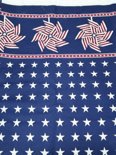 3 yds x 58" 4479 Pinwheel Double Border Blue Stars Daisy Kingdom - Picture 2 of 5