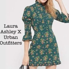 Laura Ashley x Urban Outfitters Maisy Mock Neck Mini Floral Dress Size Medium