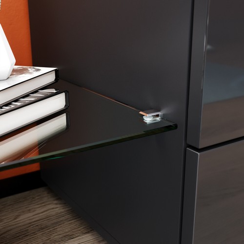 TV Cabinet Black TV stand Entertainment Unit RGB Gloss Furniture with drawers - Picture 10 of 12