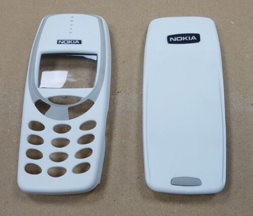 Neu für Nokia 3310 3330 Frontband + Akkuabdeckung Gehäuse weiß - Bild 1 von 1