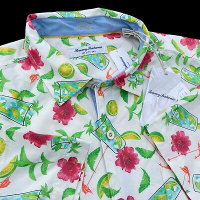 Tommy Bahama IslandZone Mojito Bay Make It A Double Drinks Coolmax Large $128