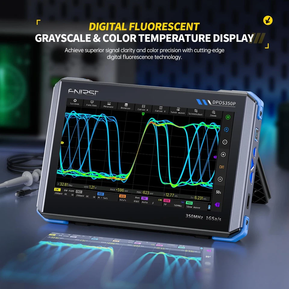350MHz 2 Cnannel Digital Oscilloscope 1GSa/s Signal Generator Spectrum Analyser - Image 4 of 4
