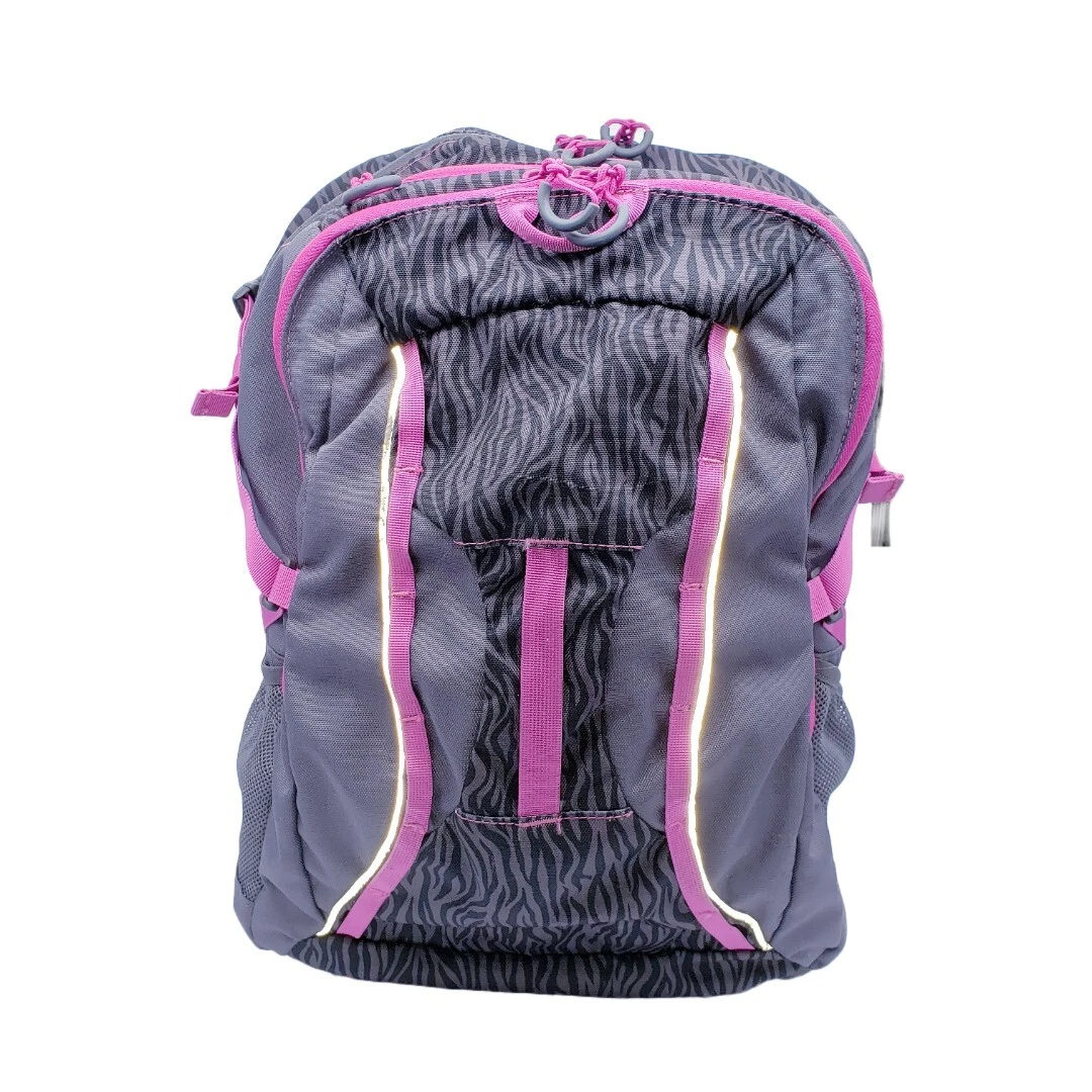 Lands End Womens Backpack ClassMate Geometric Safari Jungle Pink Gray | eBay