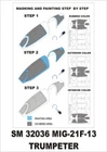 Montex SM32036 Mig-21 F-13 1/32 masks