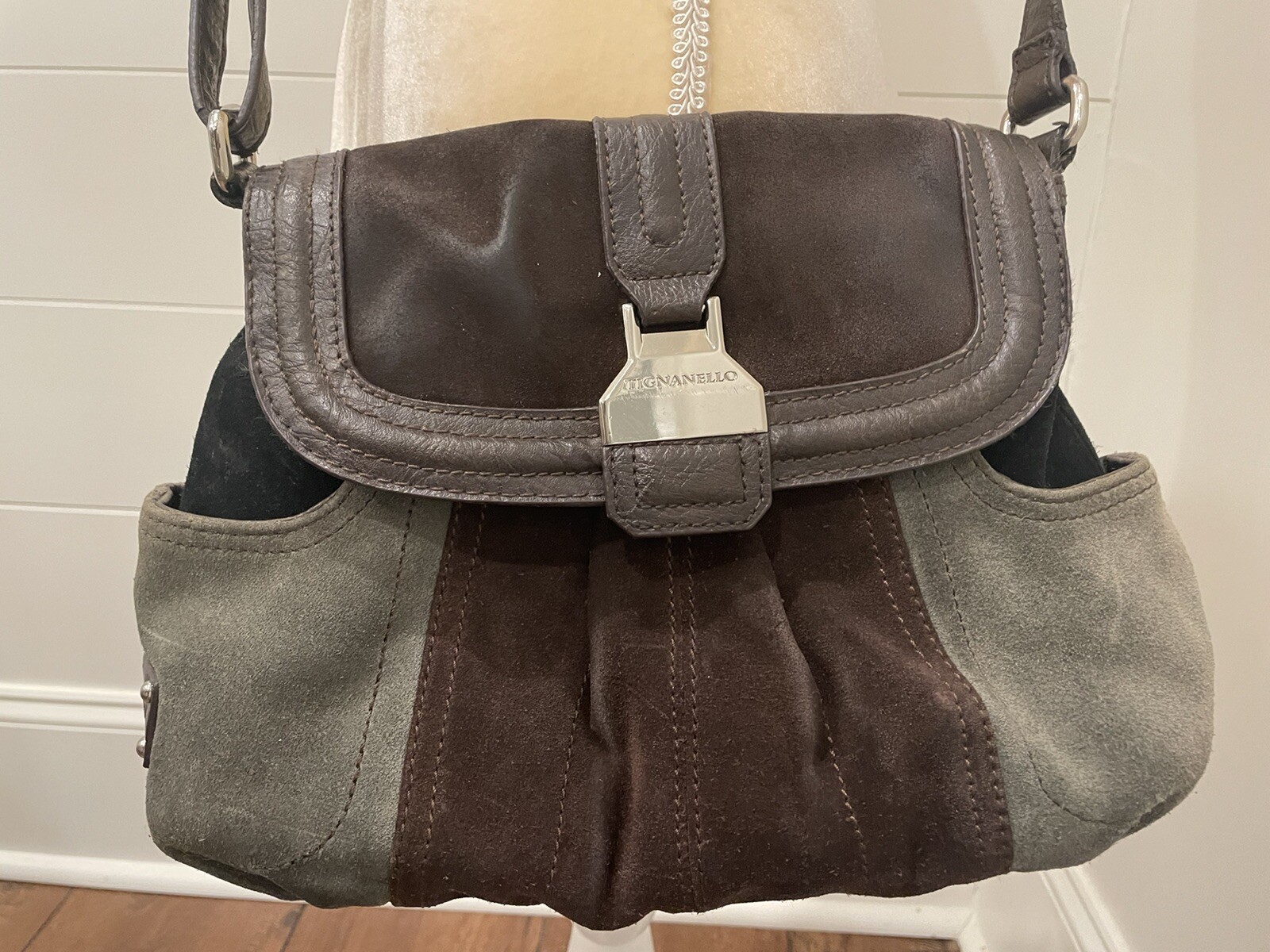 Tignanello 100% Leather Body patchwork crossbody … - image 1