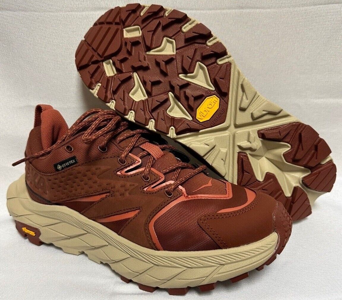 Womens Hoka One Anacapa Low GTX Trail Hiking Cherry Mahogany Womens Hoka One Anacapa Low GTX Trail Hiking Cherry Mahogany