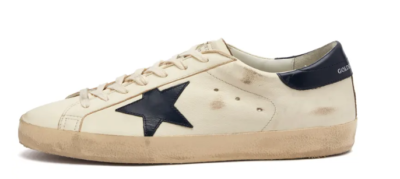 Golden Goose Men Superstar Sneaker White, Navy NIB Auth Size 42 US 