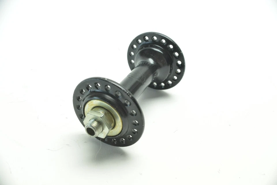 VINTAGE CHAIR JAPAN LOW FLANGE ROAD BICYCLE BLACK 36 HOLE FRONT QR HUB 81-1 - Image 3 of 4