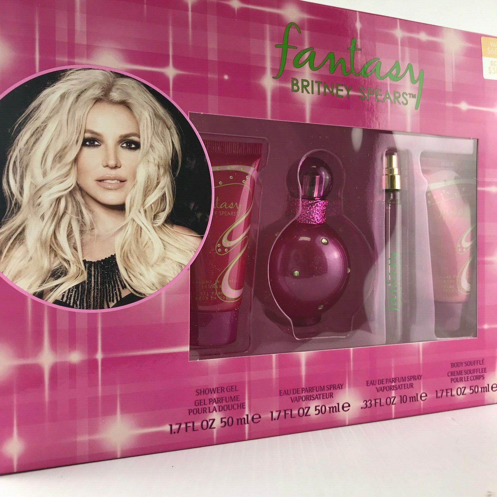 FANTASY Britney Spears 4PC GIFT SET PARFUM SPRAY 1.7 OZ ...