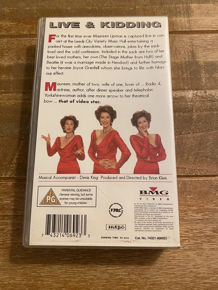 Maureen Lipman Live And Kidding VHS Video Stand Up Comedy - Image 2 of 4
