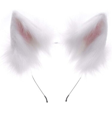 #ad #ad HAOAN Handmade Faux Fur Fox Wolf Ears Headband Party Costume Accessories $29.99