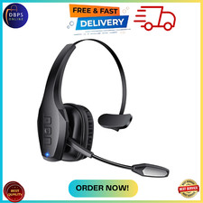 Trucker Bluetooth Headset with Dual Noise Cancelling Microphone for Truck Driver