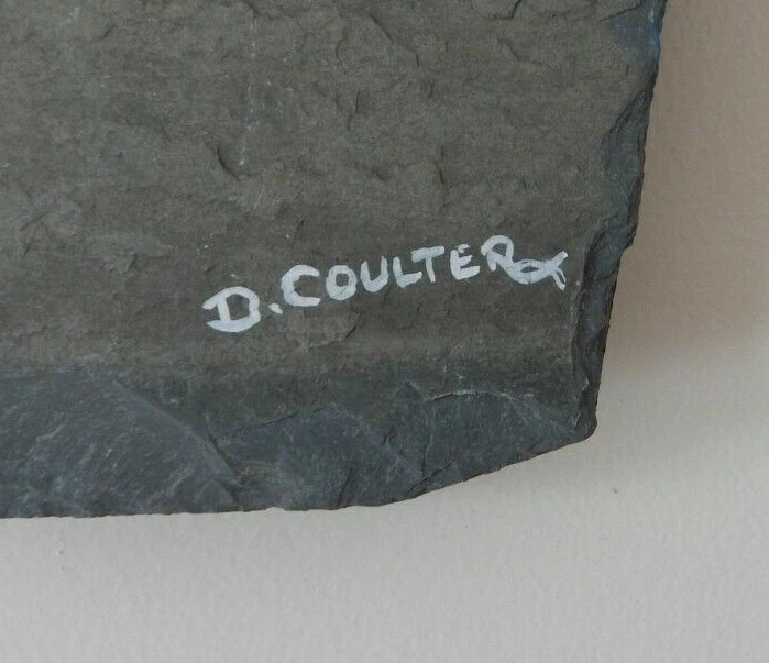 Genuine Slate Handmade Wall Sign Stone and Painted PAIL OF APPLES-PSALM 17:8  - Image 3 of 4