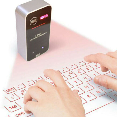 Clavier virtuel projection laser Bluetooth pour smartphone PC tablette ordinateur portable - Photo 1 sur 10