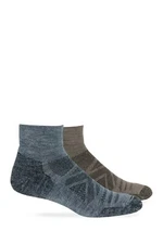 Wise Blend Mens Merino Wool Blend Seamless Toe Hiker Quarter Socks 2 Pair 