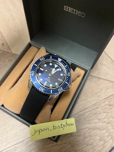 Seiko Prospex SBDJ055 Blue Solar Sapphire Diver Scuba 200m Stainless Watch Men - Picture 3 of 4