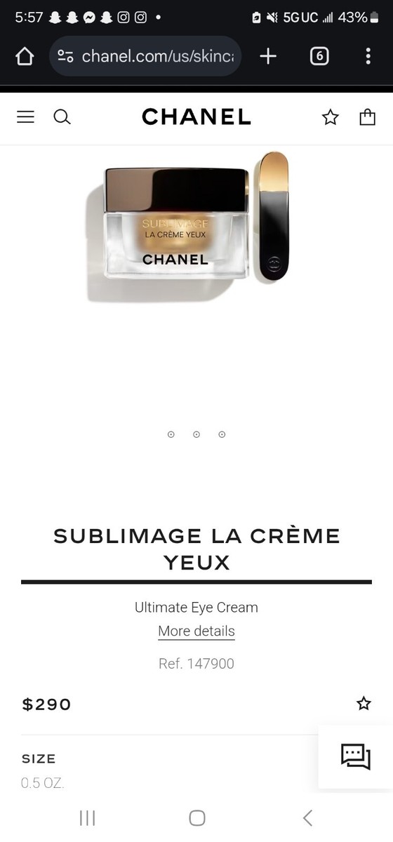 アイケア CHANEL SUBLIMAGE LA CREME YEUX 15g Get Chanel Sublimage La Creme Yeux Ultimate Regeneration Eye Cream