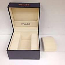 MULCO Authentic Black Watch Box Case with Pillow Holder 