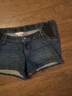 Isabel Maternity Jean MIDI Shorts Expandable Side Panels Size 12 NWT — photo 3