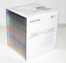 NEW Memorex Slim Color Jewel Cases for CD/DVD 30-pack SEALED