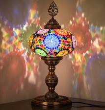 DEMMEX XXL Turkish Moroccan Mosaic Table Lamp with 10"