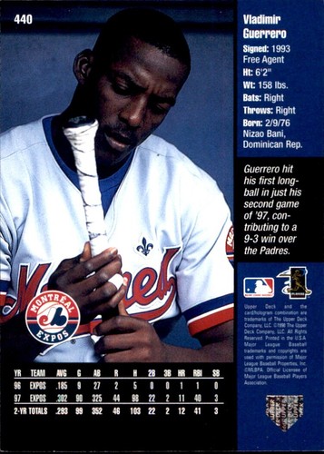 Vladimir Guerrero ⚾ Collection MLB AU CHOIX 1996 - 1999 EXPOSITIONS DE MONTRÉAL ⚾ SÉNATEUR - Photo 143 sur 203