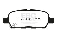 EBC Brakes DP21666 Greenstuff 2000 Serie Sport BremsbeläGe GrüN