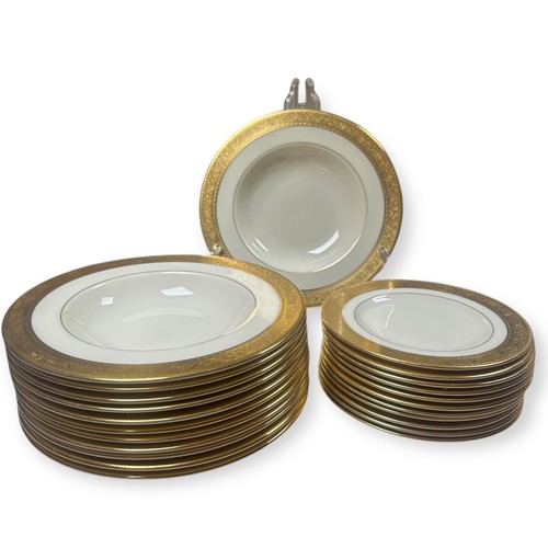 23 pc. Lenox China Westchester M-139 Gold Encrusted 8.5"Bowls 6.5" Plates