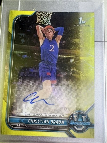 2021-22 Bowman University - Chrome Prospect Autographs Christian Braun #BCPA-CB