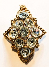 Diamond-Shaped Pavé Rhinestone Pendant Charm — listing 3