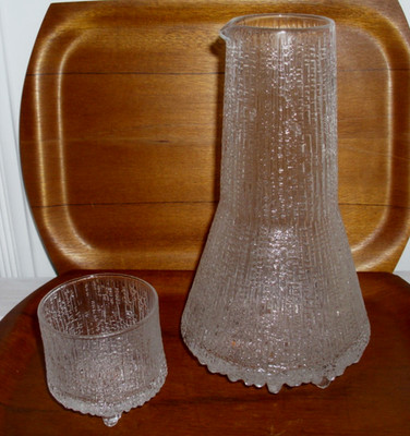 iittala Ultima Thule Glas Karaffe Dekanter Finnland + 1 Glas: 7 cm hoch (150 ml)