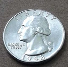 1948 D Washington Quarter - Gem BU 90% Silver U.S. Coin