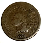 1874 Indian Head Cent Good Condition Penny 1c Cent - 3513