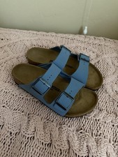 Brand New Birkenstock Arizona Blue Birko Flor Kids 2 Sandals